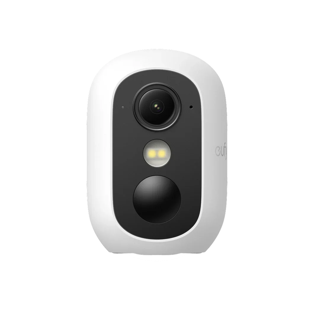White eufyCam C35 front view; manufacturer reference image for renewed stock