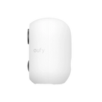 White eufyCam C35 opposite side profile with eufy logo; manufacturer reference