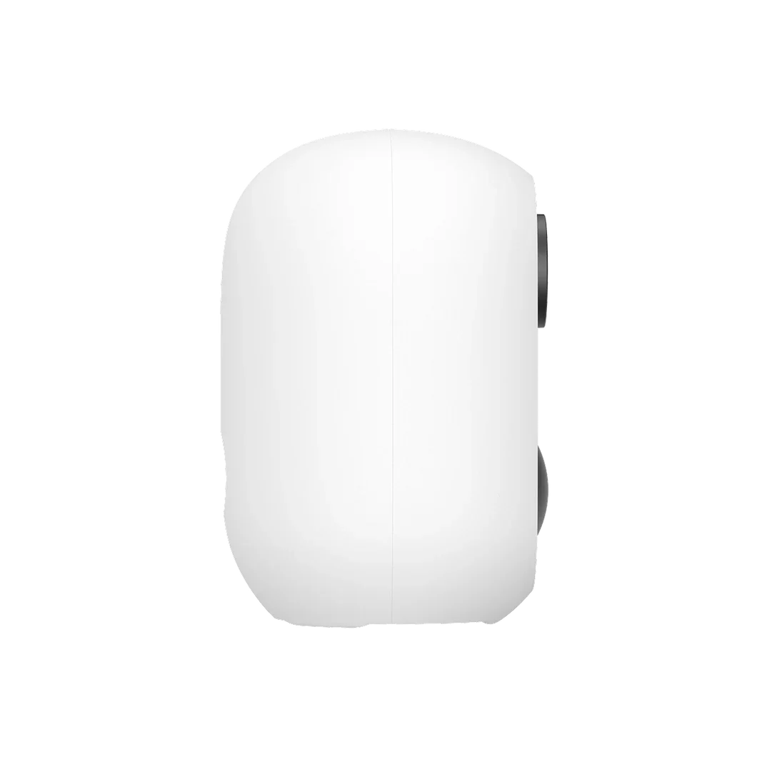 White eufyCam C35 side profile; manufacturer reference