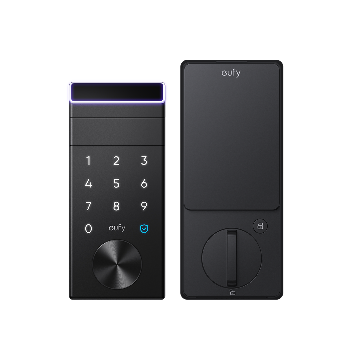 eufy Security FamiLock E34 palm vein smart lock - exterior keypad and palm scanner with interior thumbturn