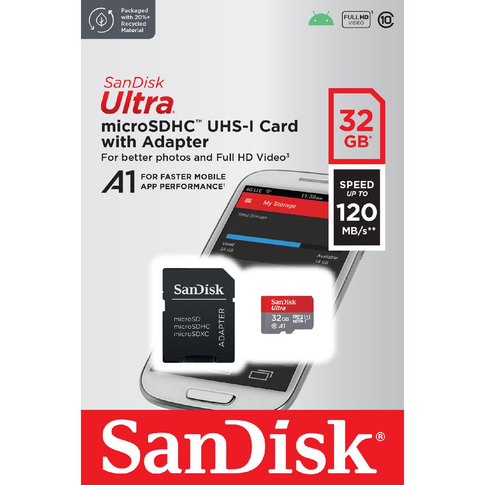 SanDisk Ultra microSDHC 32GB Memory Card