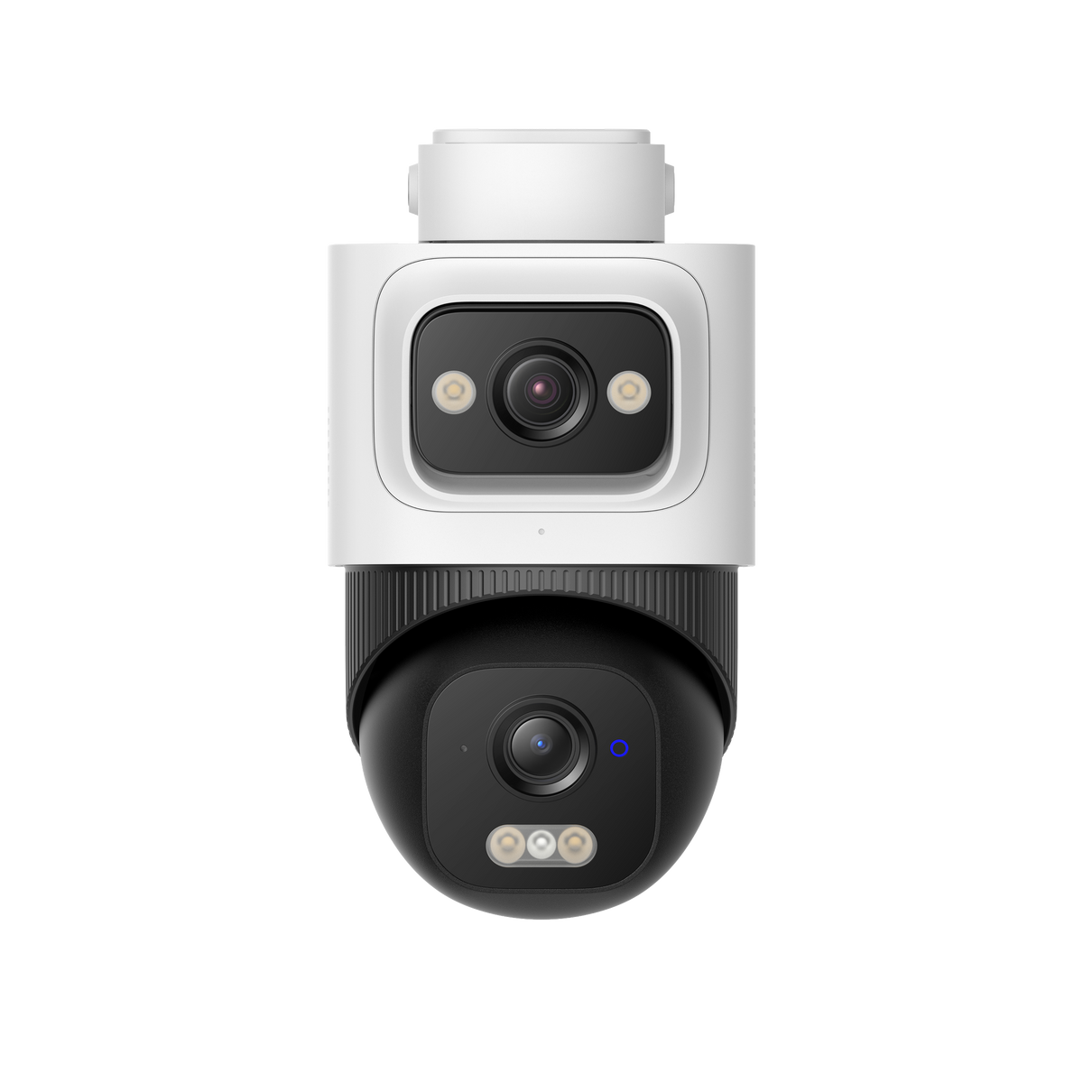 Official eufy E50 T7100 camera front view; close-up of one camera from the four-camera kit.