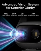 Black eufy Wired Cam C31 F1.2 advanced vision system
