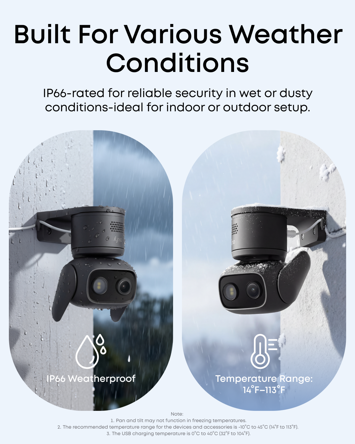 Black eufy Wired Cam C31 IP66 weather-resistant camera