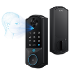 eufy Smart Lock E40 front and rear lock with facial recognition graphic, official product render