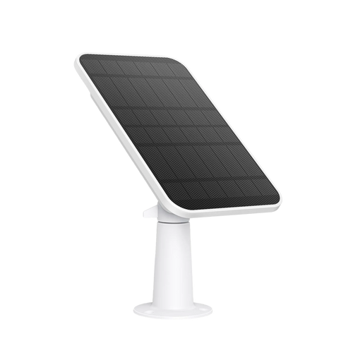 eufy T8703 Micro-USB offer: manufacturer illustration of the original solar-panel family and mount; supplied fixed lead is 2 m.