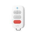 White eufy Key Fob E10 with Home, Away, Disarm and SOS buttons; product reference image
