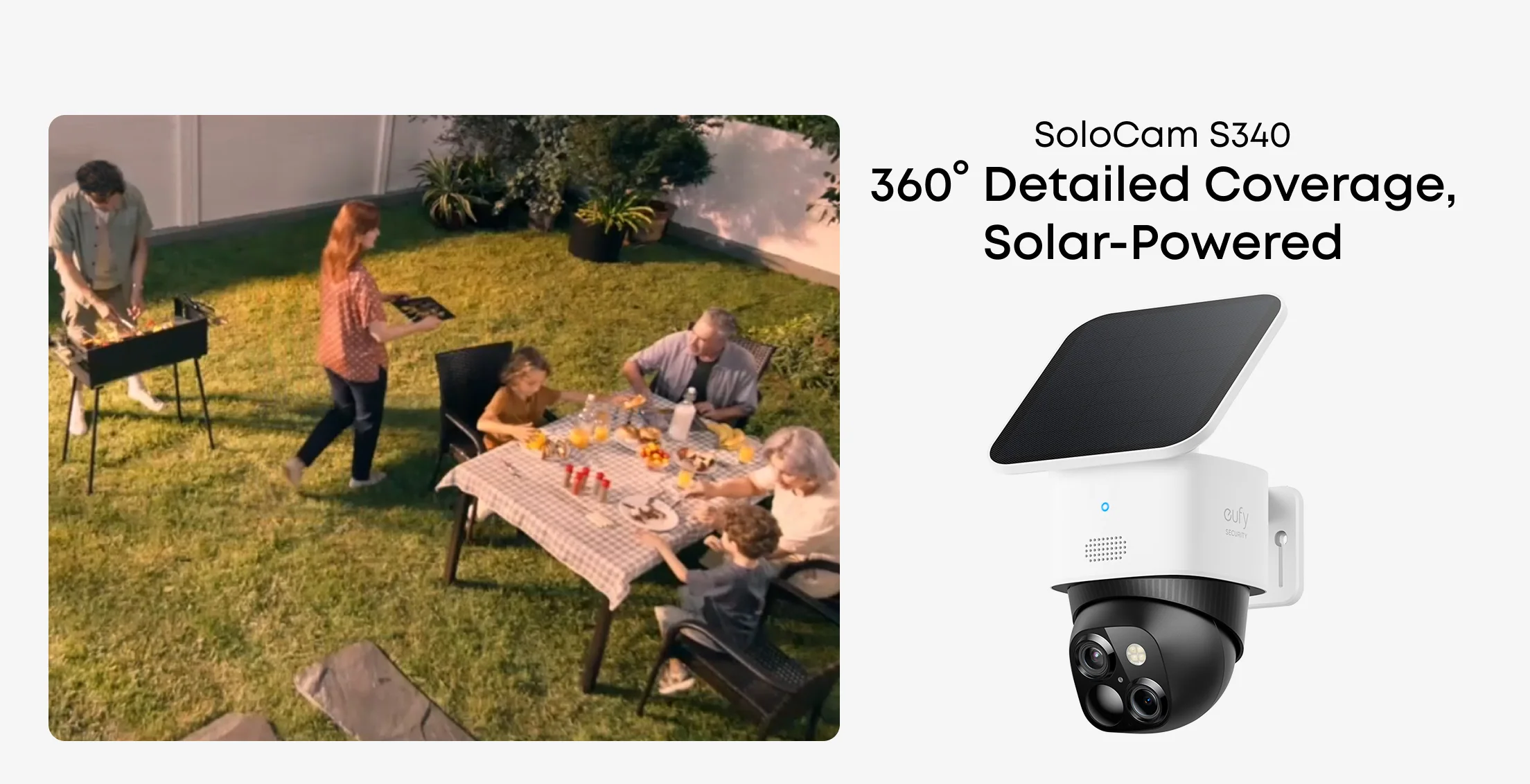 eufy SoloCam S340 Security Camera (2.2W Solar) | Manufacturer Renewed