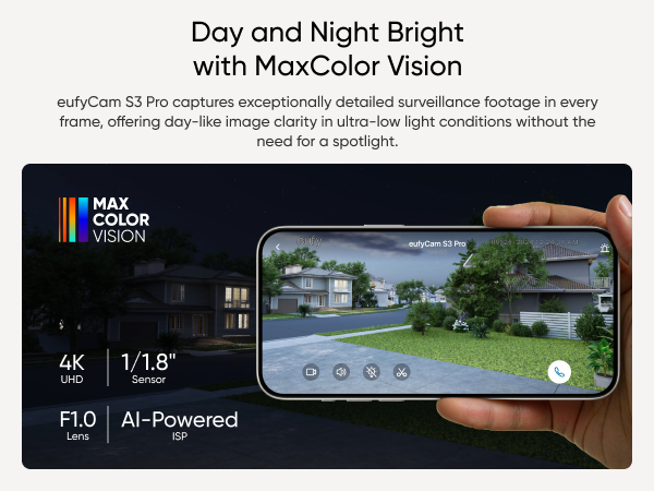 eufy Security eufyCam S3 Pro 4K Add-On Camera | Manufacturer Renewed
